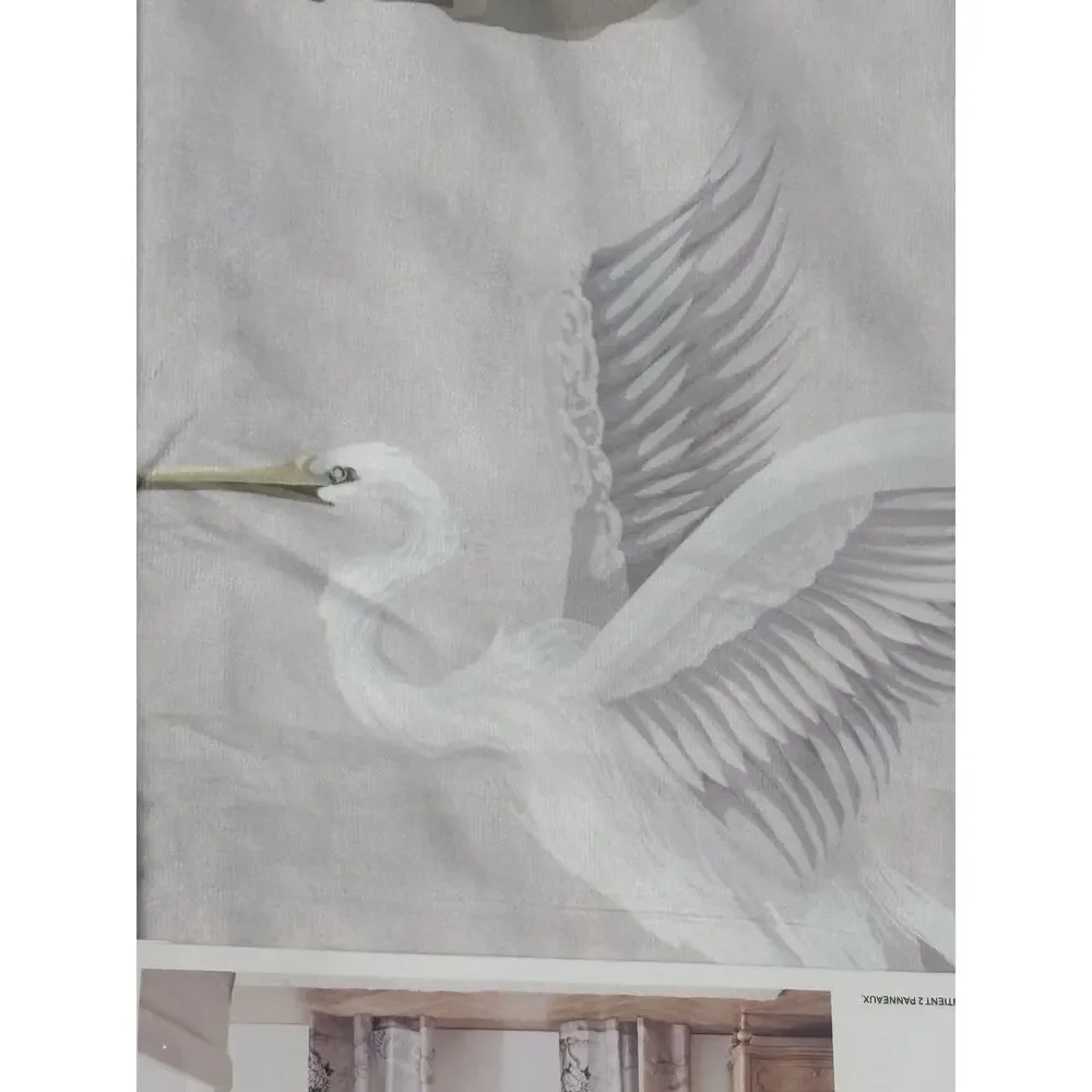 Callisto Home Heron Bird Window Curtains Panels 38 X 96” Set Of 4 Panels Blush
